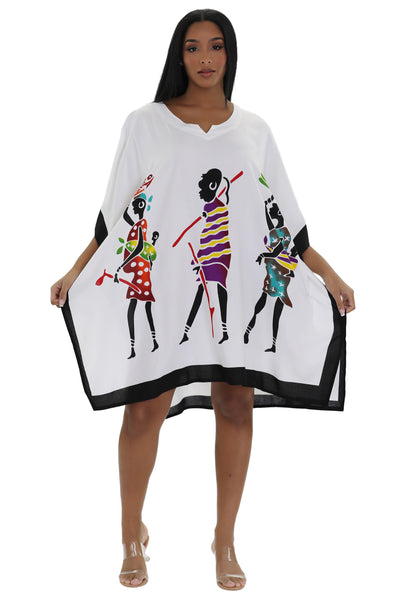 African Tribal Print One Size Kaftan KAF-1024