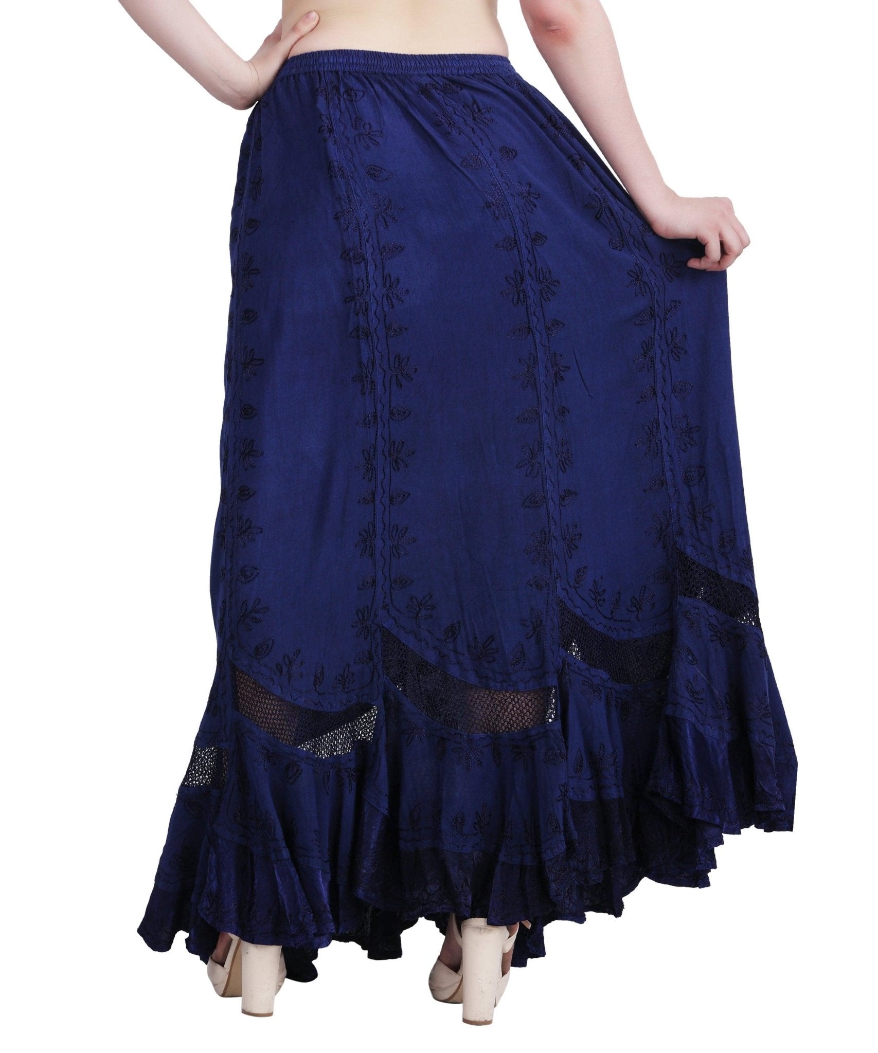 Acid Wash Skirt One Size 6 Colors 13225 - Advance Apparels Inc