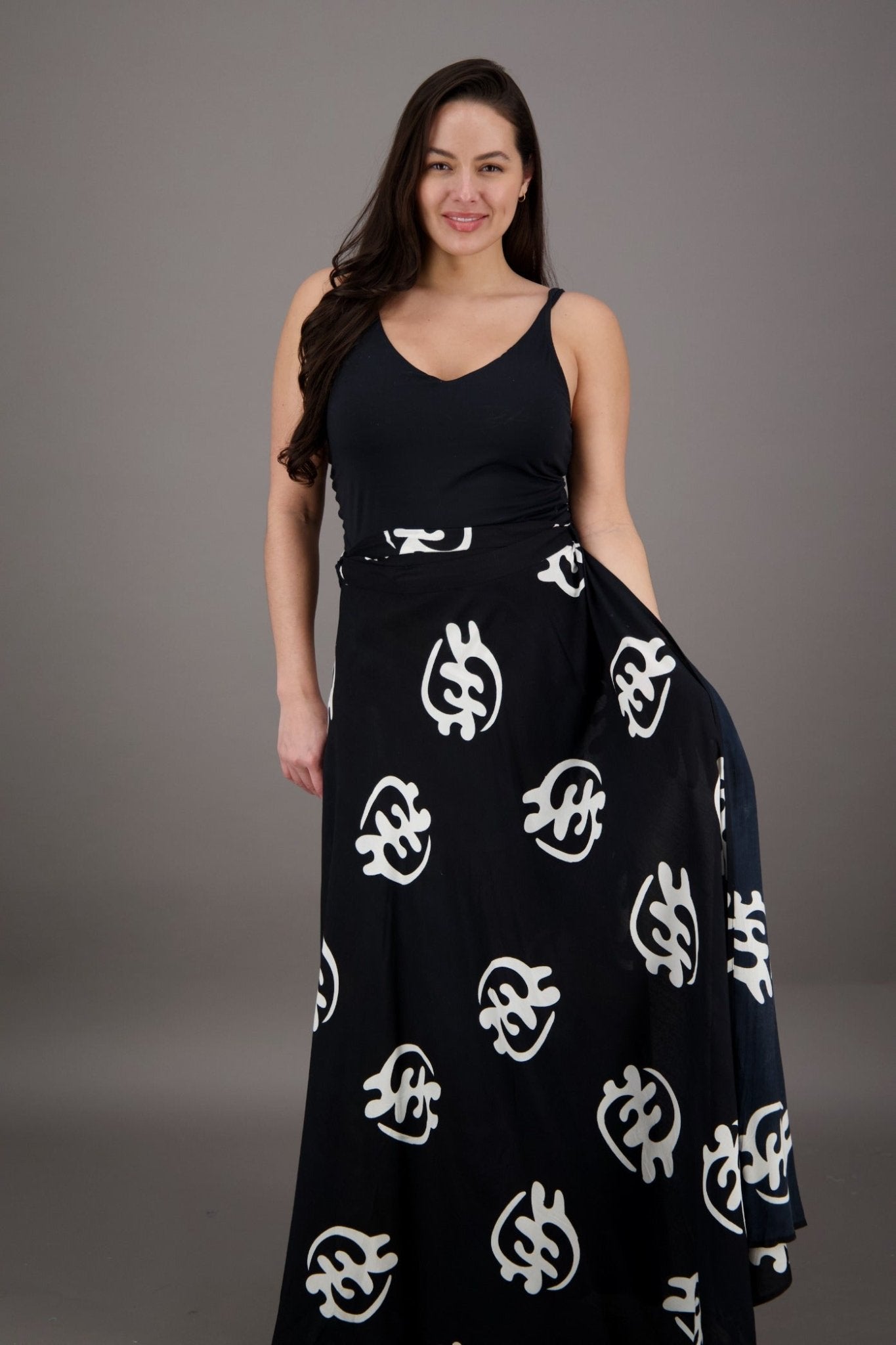 Adinkra Block Print Wrap Skirt 24785 - Advance Apparels Inc