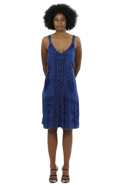 Adjustable Acid Wash Dress 1105 - Advance Apparels Inc