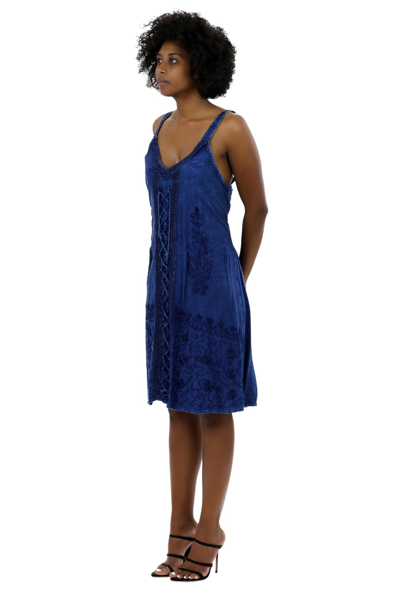 Adjustable Acid Wash Dress 1105 - Advance Apparels Inc
