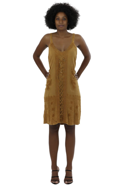 Adjustable Acid Wash Dress 1105 - Advance Apparels Inc