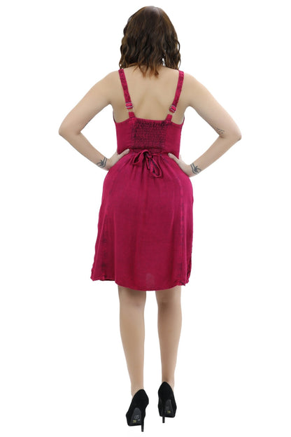 Adjustable Acid Wash Dress 1105 - Advance Apparels Inc