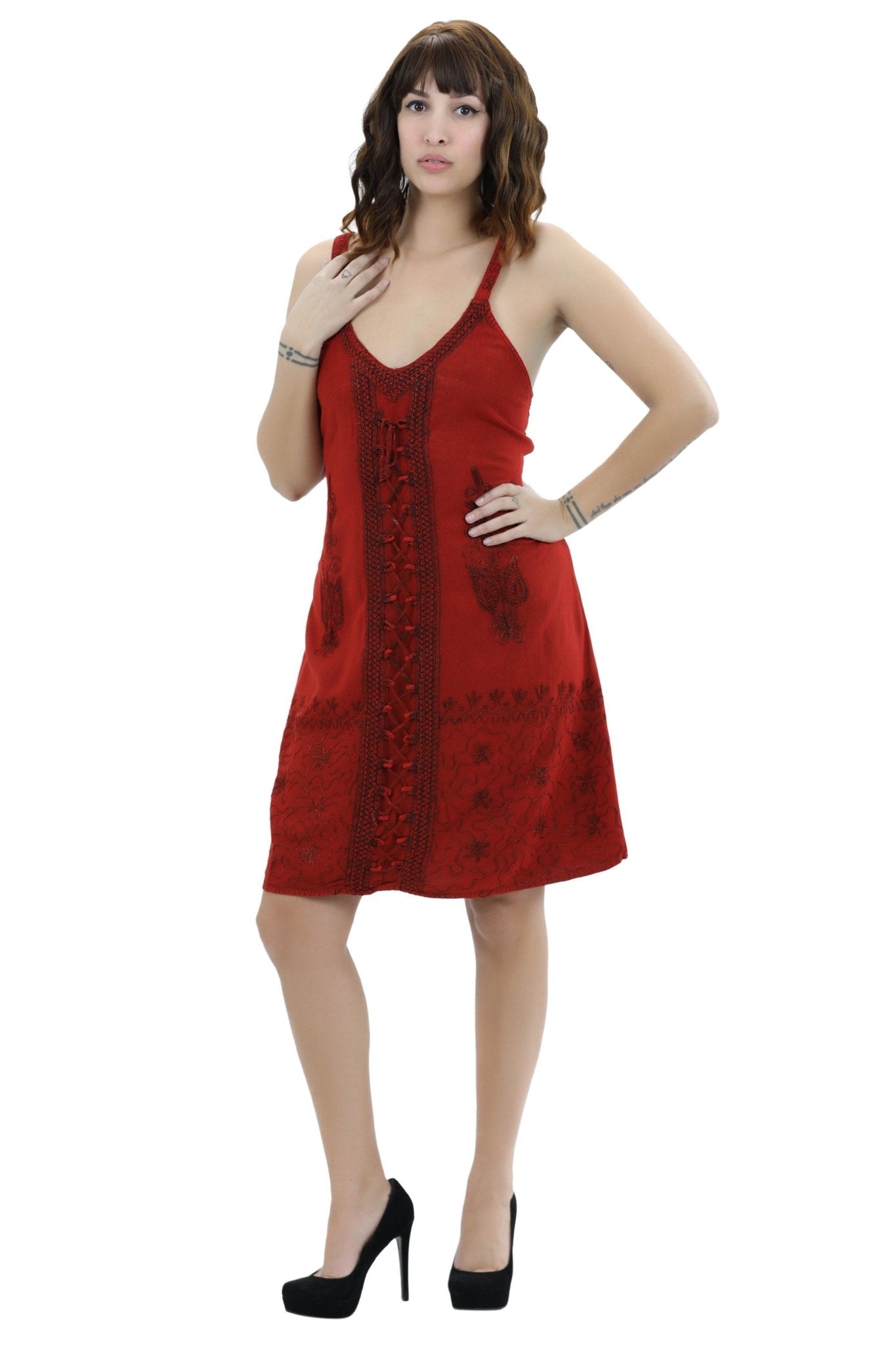 Adjustable Acid Wash Dress 1105 - Advance Apparels Inc