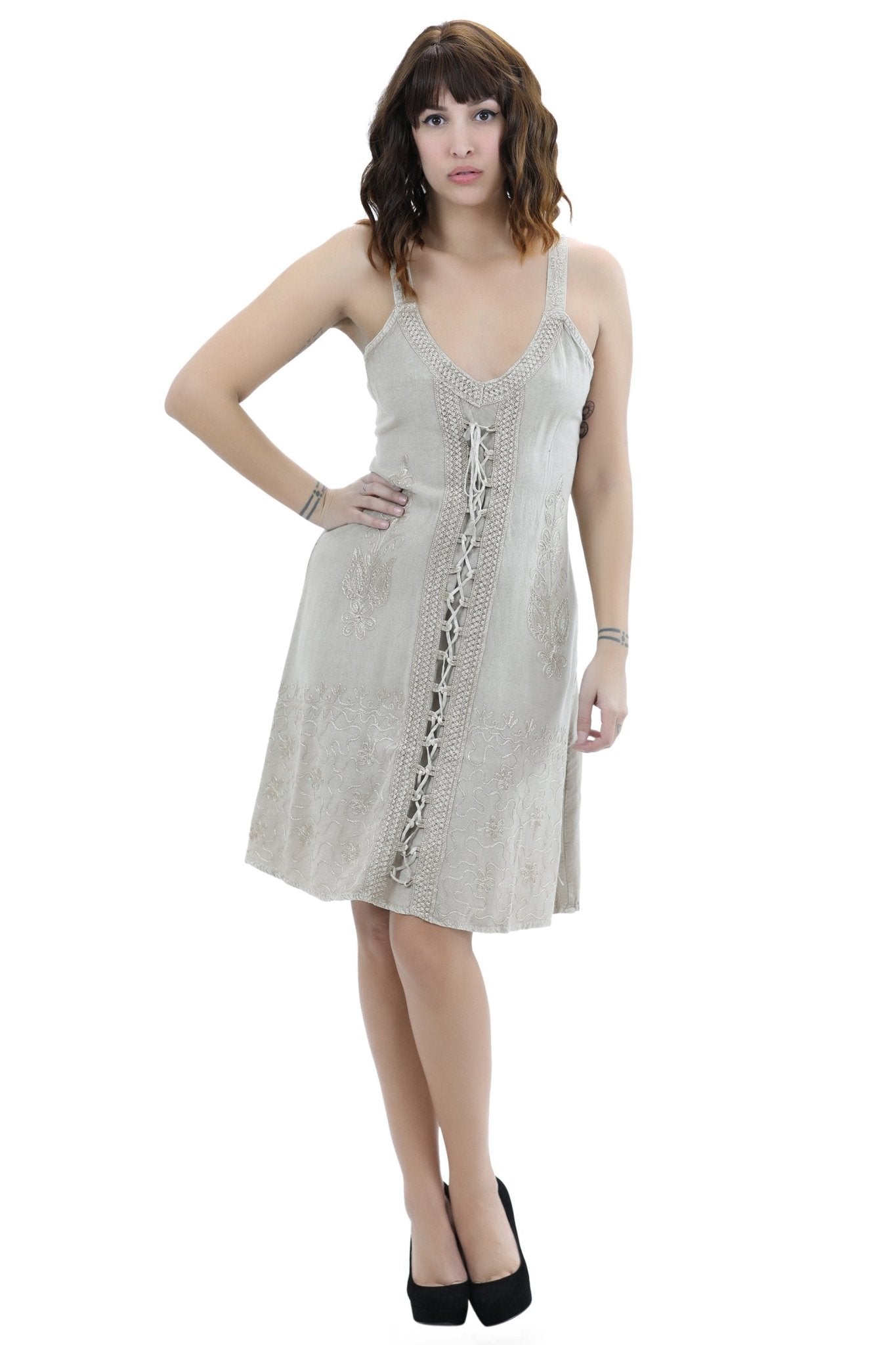 Adjustable Acid Wash Dress 1105 - Advance Apparels Inc