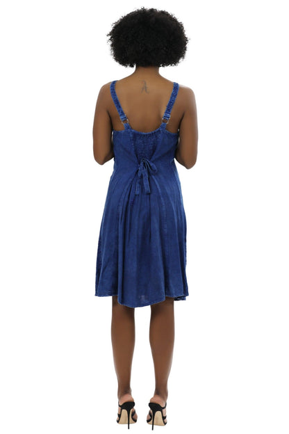 Adjustable Acid Wash Dress 1105 - Advance Apparels Inc