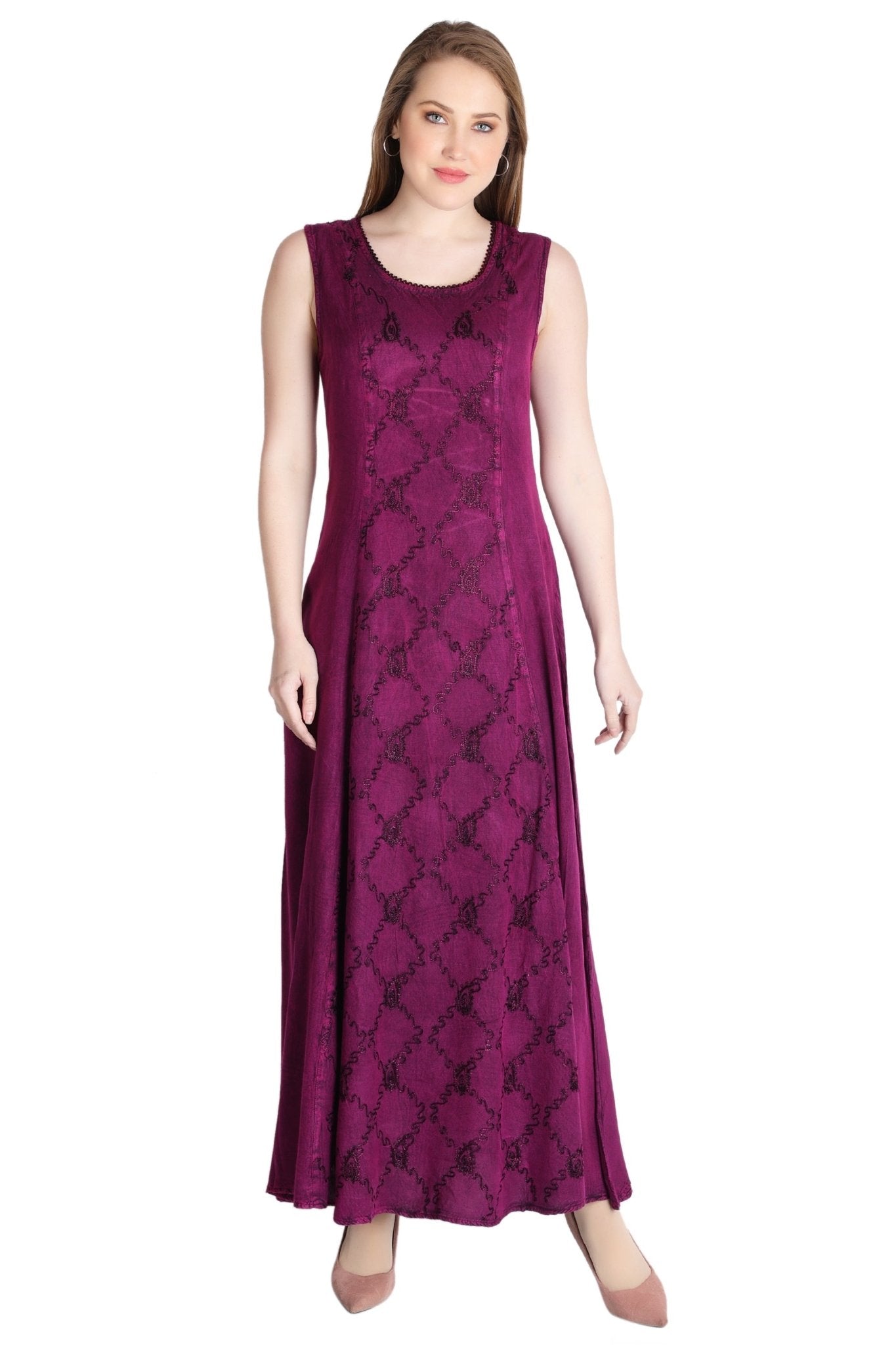ADL - 30328 Sleeveless Acid Wash Dress ADL - 30328 - Advance Apparels Inc