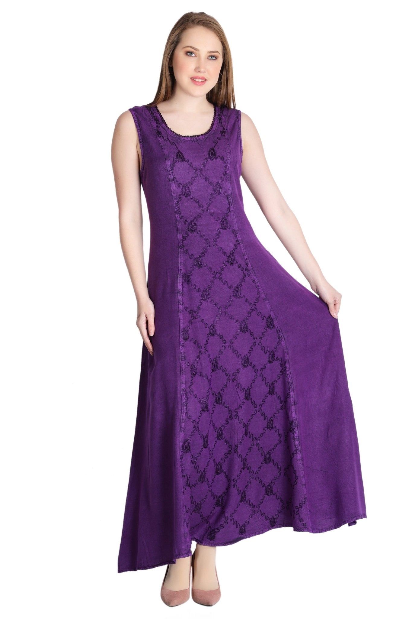 ADL - 30328 Sleeveless Acid Wash Dress ADL - 30328 - Advance Apparels Inc