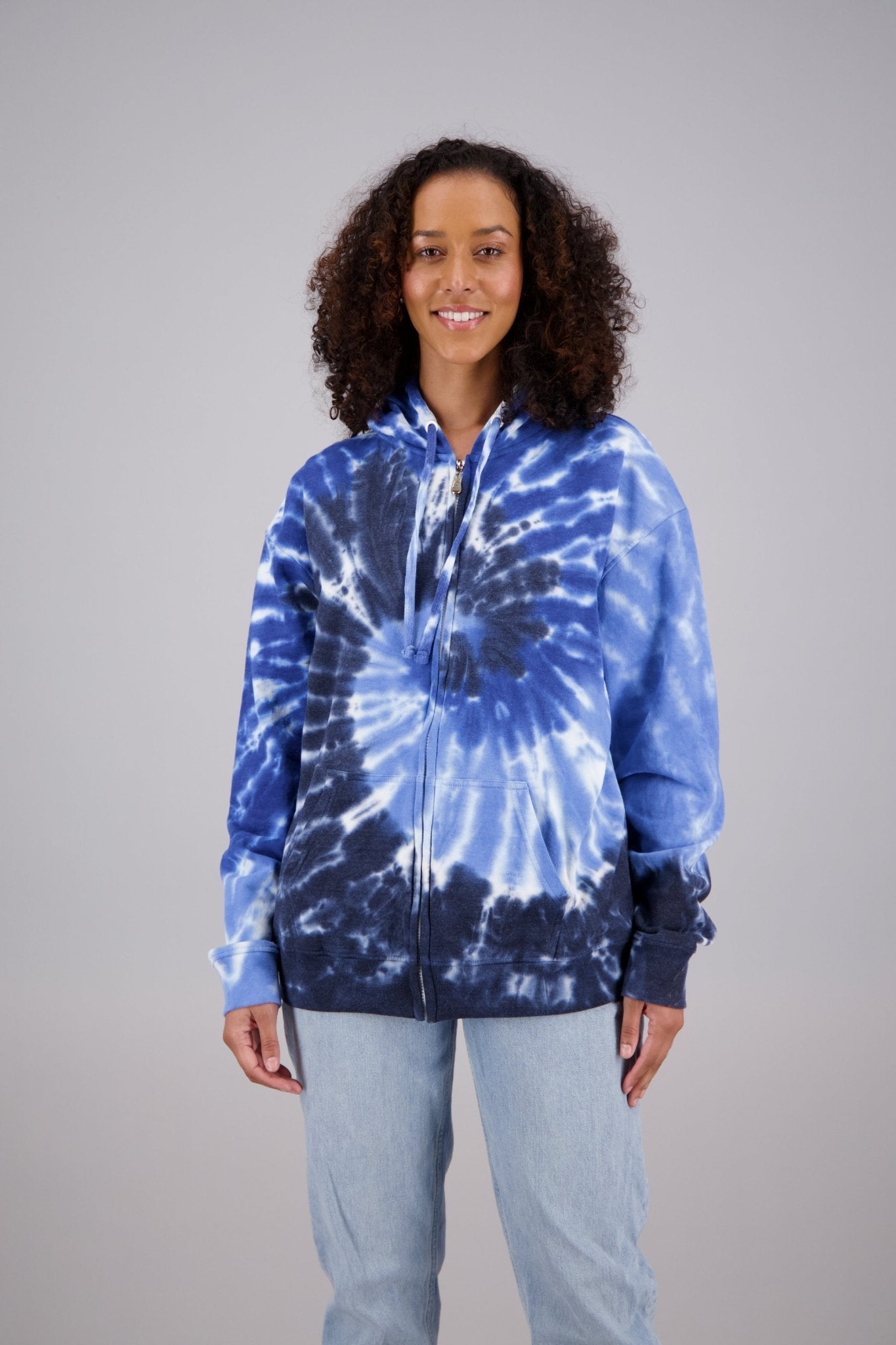 Adult's Tie-Dye Zip-Up Hoodie (2-XL) Cotton/Polyester Blend 9652 - Advance Apparels Inc
