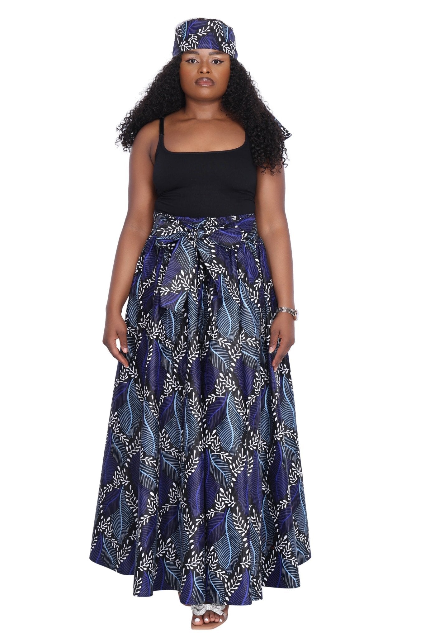 African Print Maxi Skirt 16317-252 - Advance Apparels Inc