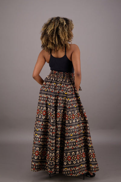 African Print Maxi Skirt 16317-257 - Advance Apparels Inc