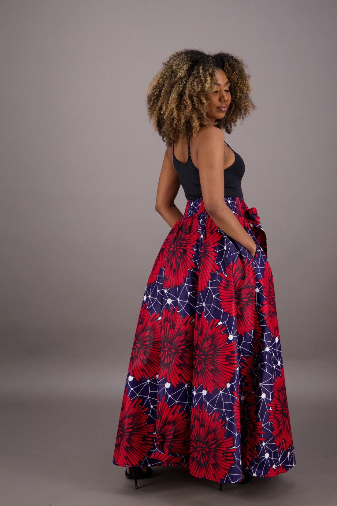 African Print Maxi Skirt 16317-258 - Advance Apparels Inc