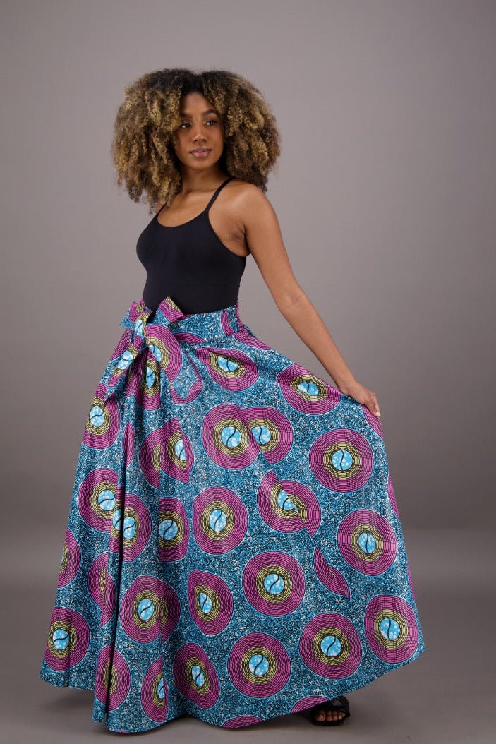 African Print Maxi Skirt 16317-268 - Advance Apparels Inc