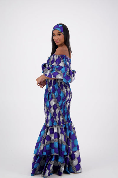 African Print Mermaid Dress AD-2289-239 - Advance Apparels Inc