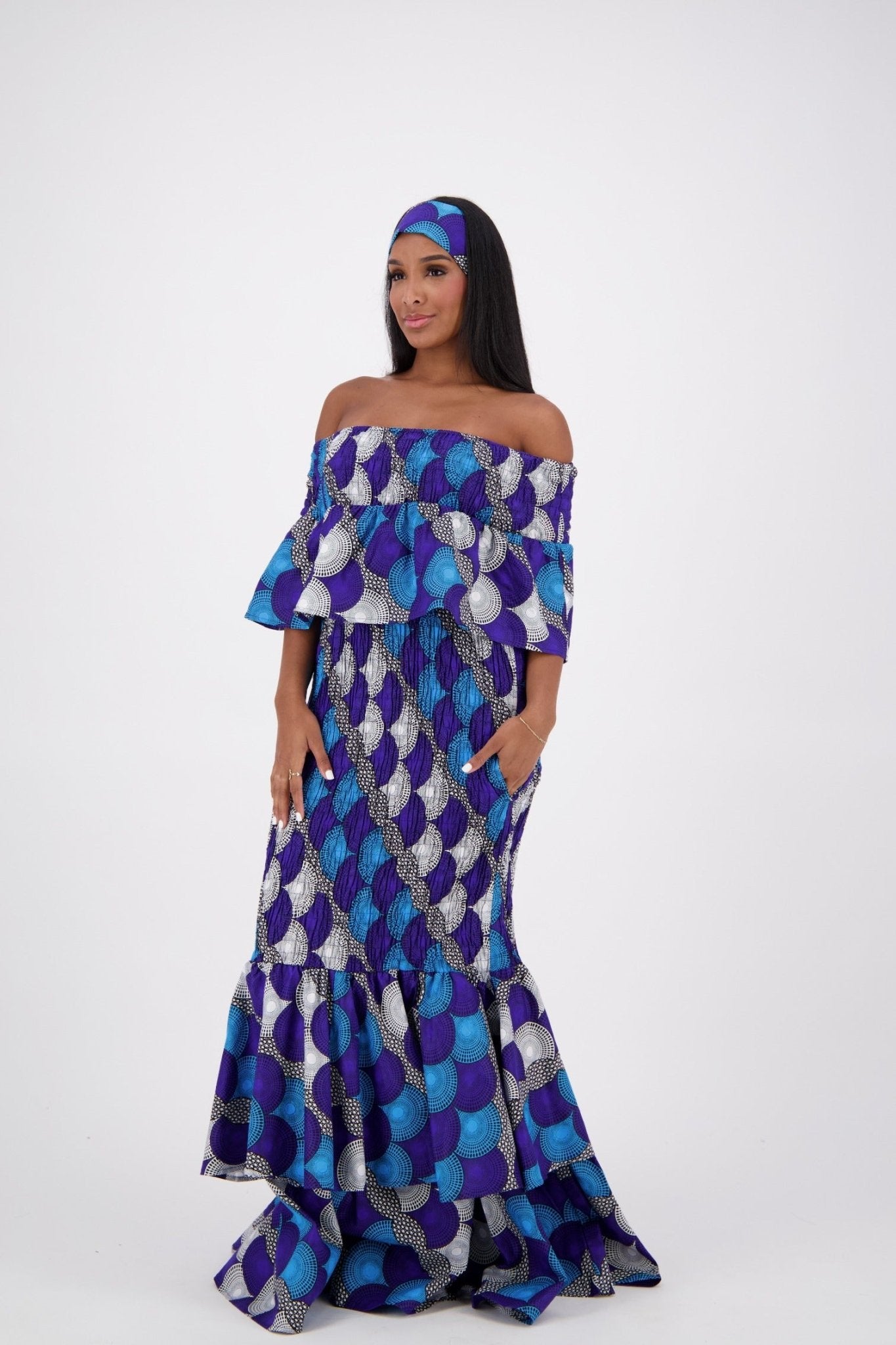 African Print Mermaid Dress AD-2289-239 - Advance Apparels Inc