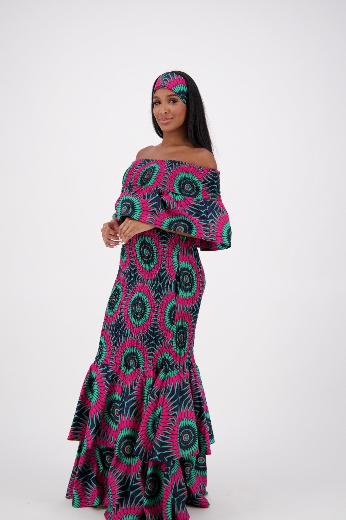 African Print Mermaid Dress AD-2289-248 - Advance Apparels Inc