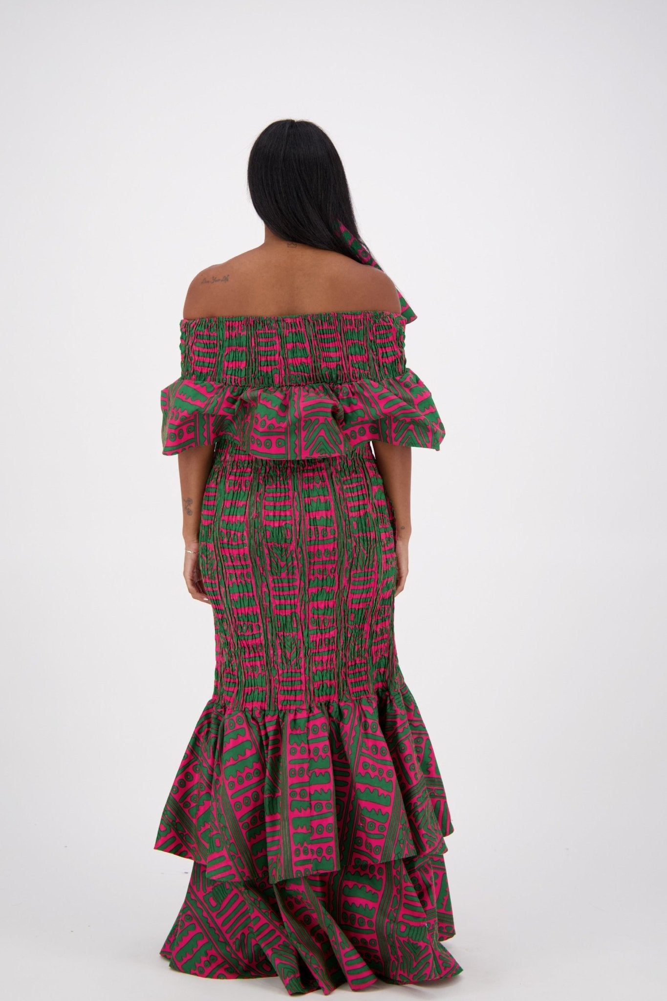 African Print Mermaid Dress AD-2289-250 - Advance Apparels Inc