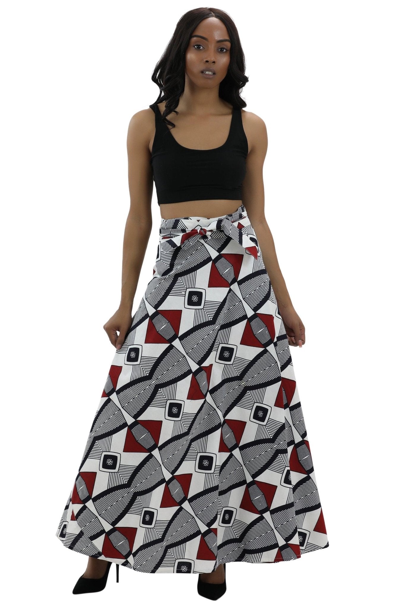 African Print Wrap Skirt 16318 - Advance Apparels Inc