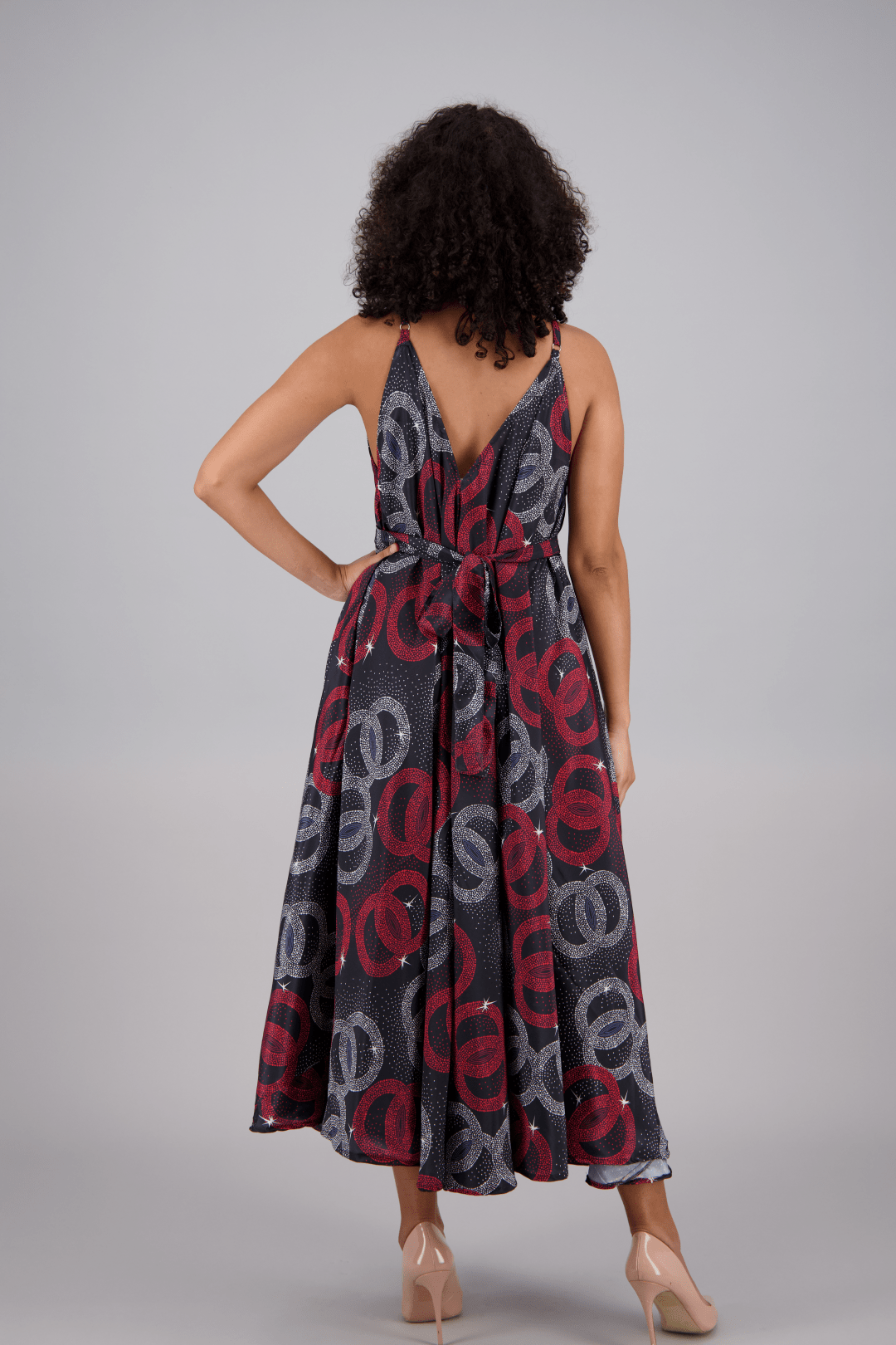 Ankara Print Silk Maxi Dress AB16067 - Advance Apparels Inc