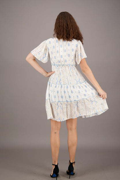 Aria Sequined Middy Dress 23949 - Advance Apparels Inc