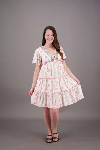 Aria Sequined Middy Dress 23949 - Advance Apparels Inc