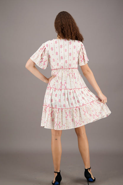 Aria Sequined Middy Dress 23949 - Advance Apparels Inc
