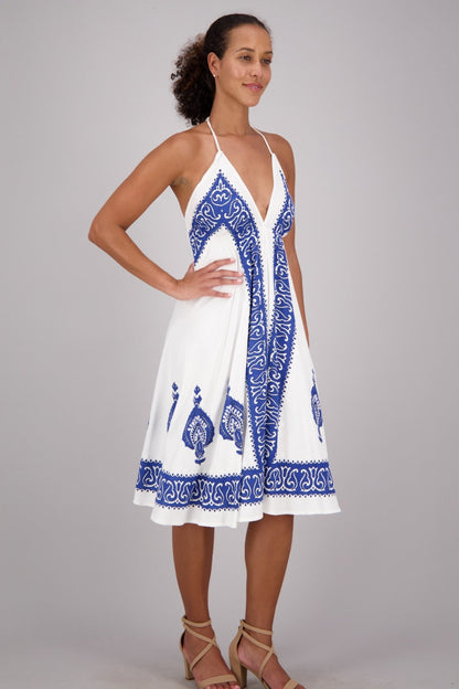 Batik Block Print Halter Dress 1966 - Advance Apparels Inc