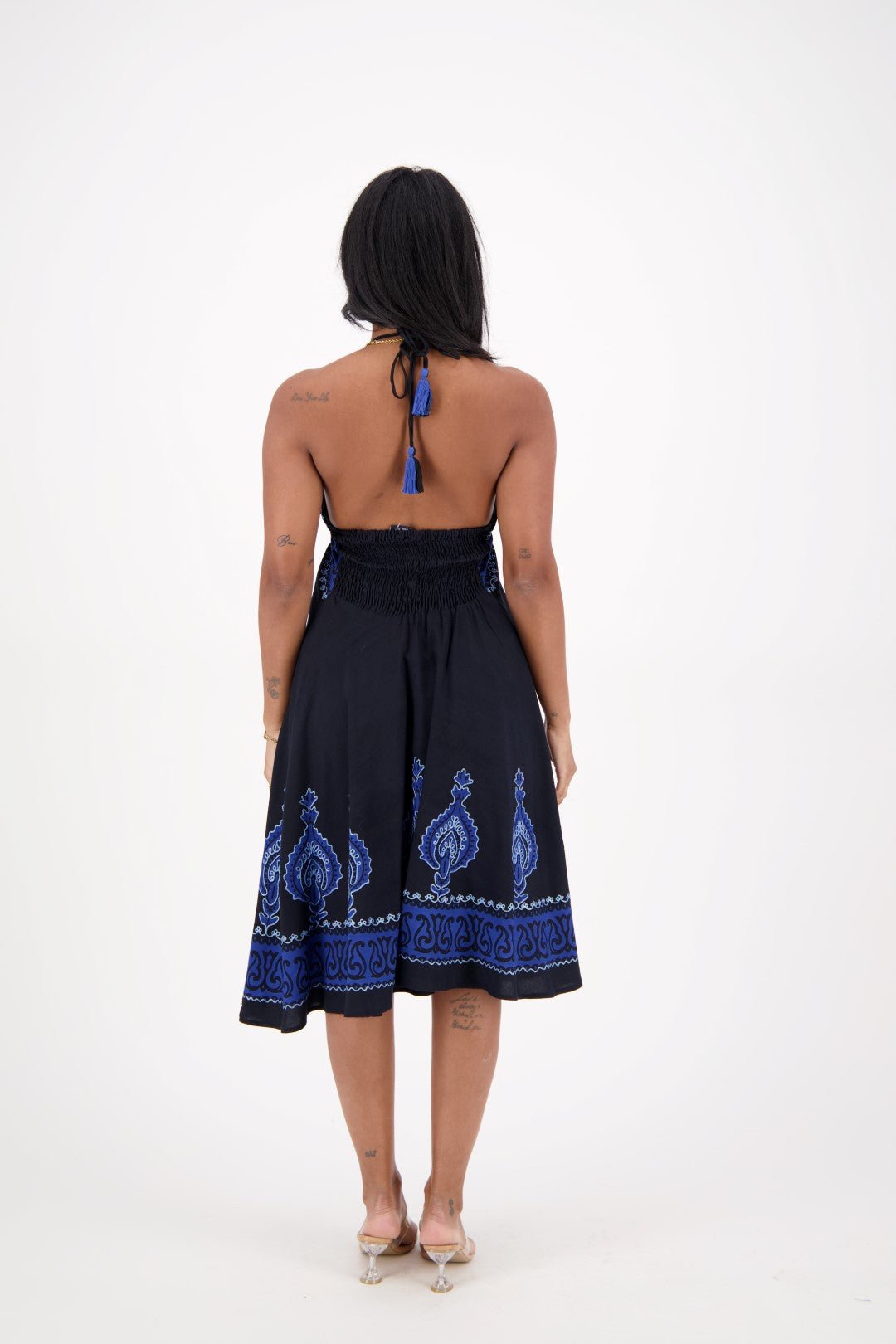 Batik Block Print Halter Dress 1966 - Advance Apparels Inc