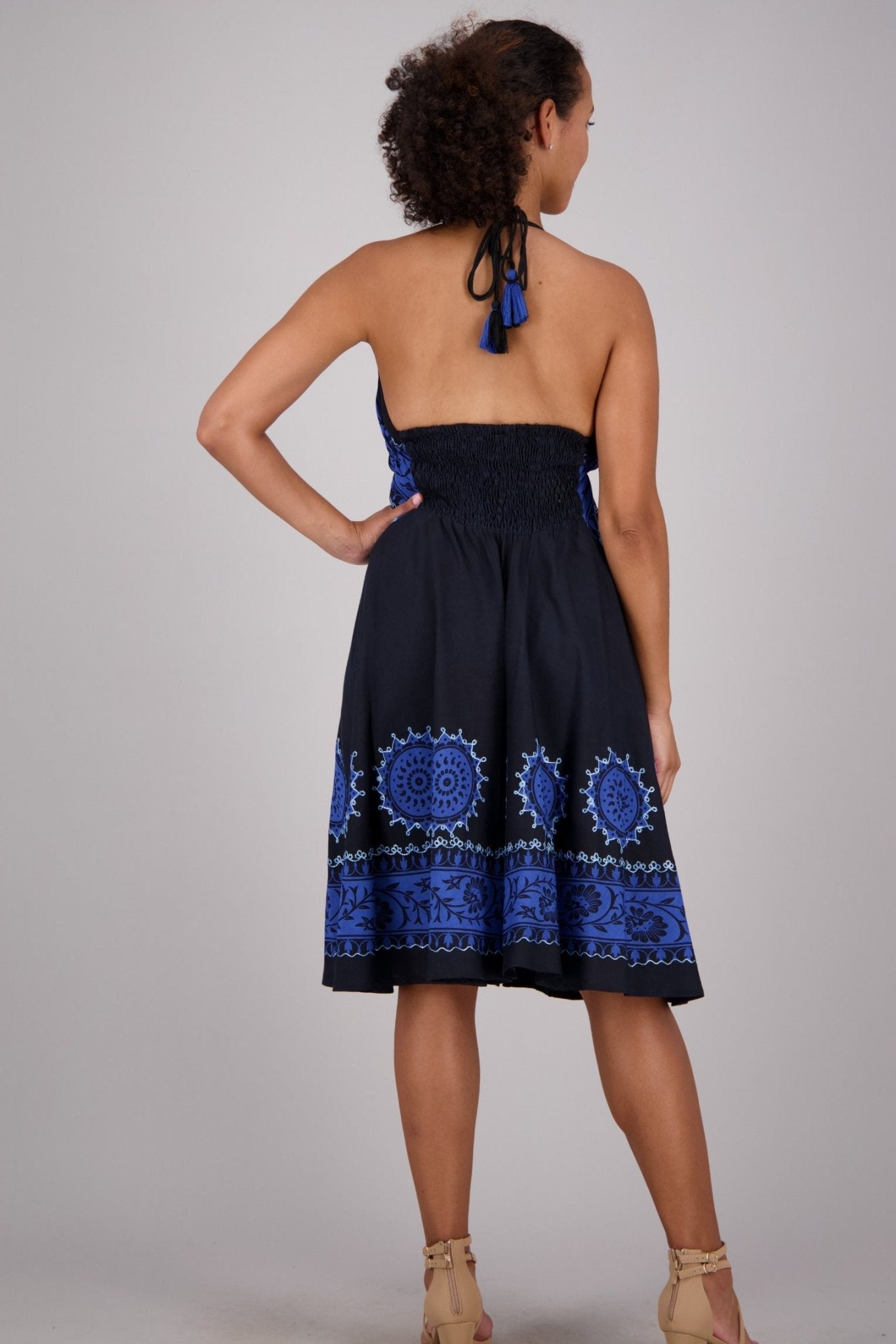 Batik Block Print Halter Dress 1967 - Advance Apparels Inc