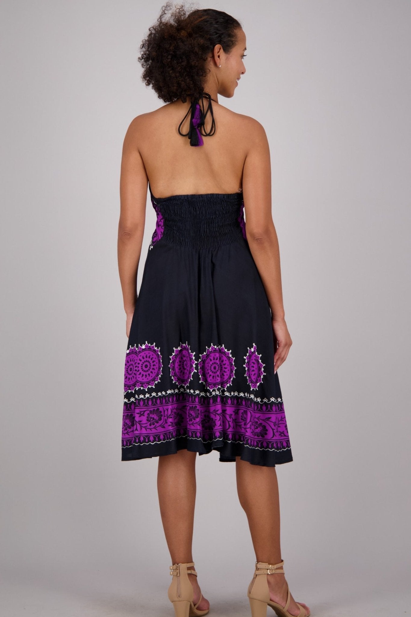 Batik Block Print Halter Dress 1967 - Advance Apparels Inc