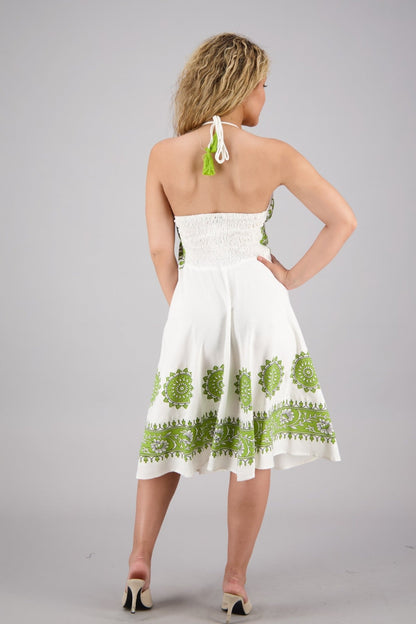Batik Block Print Halter Dress 1967 - Advance Apparels Inc