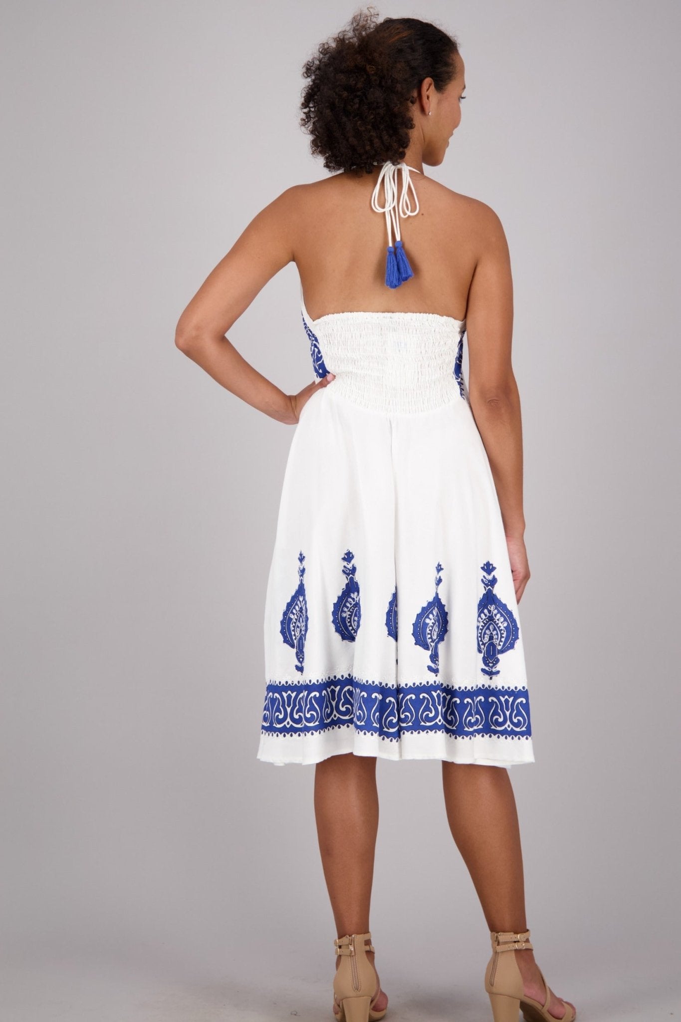 Batik Block Print Halter Dress 1967 - Advance Apparels Inc