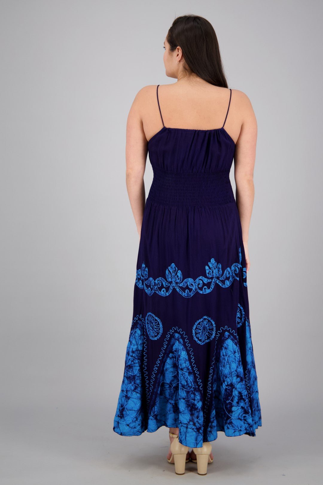 Batik Block Print Maxi Dress 28A - Advance Apparels Inc