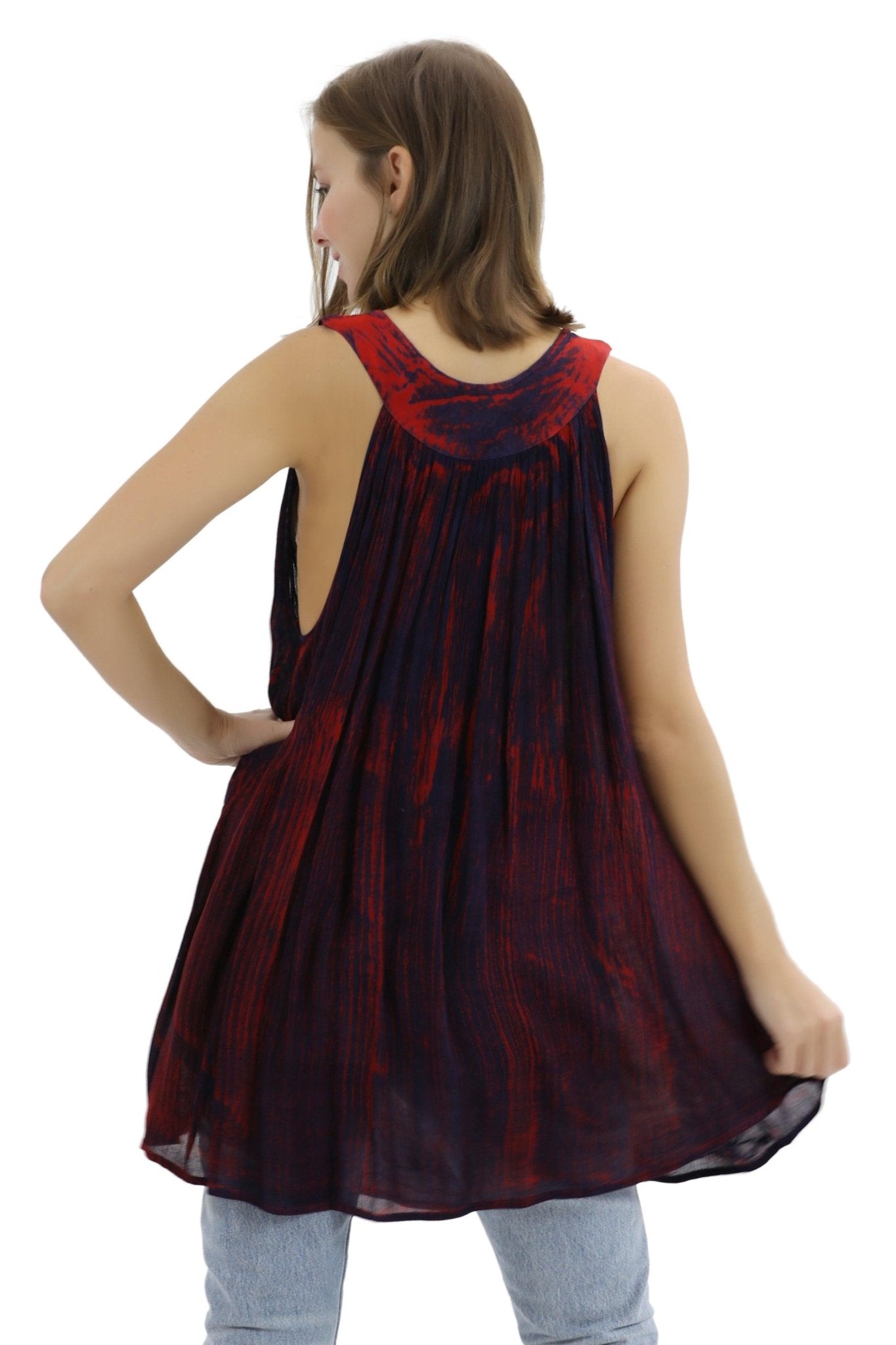 Batik Border Print V-Neck Tank Top 92 - Advance Apparels Inc
