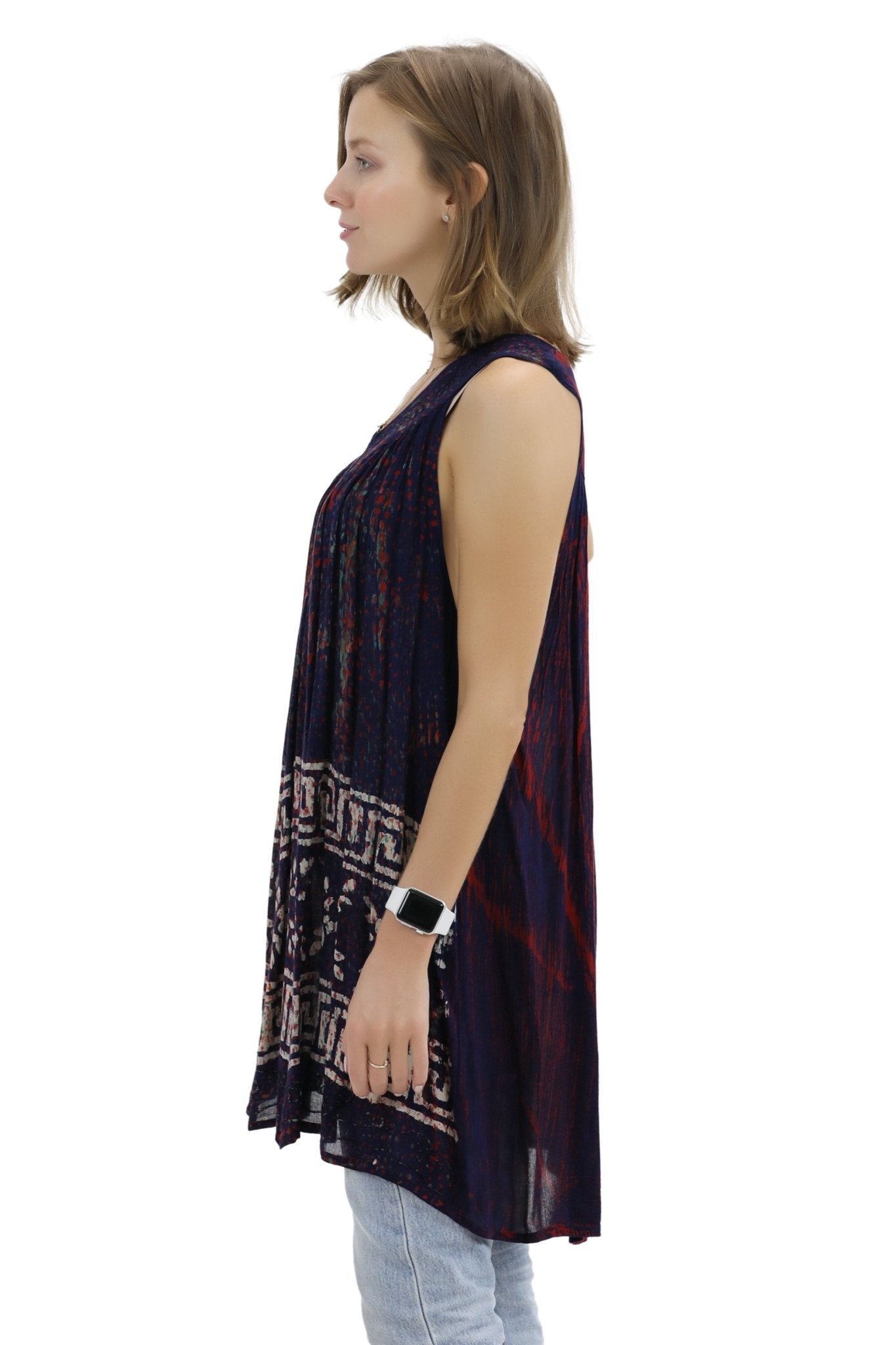 Batik Border Print V-Neck Tank Top 92 - Advance Apparels Inc