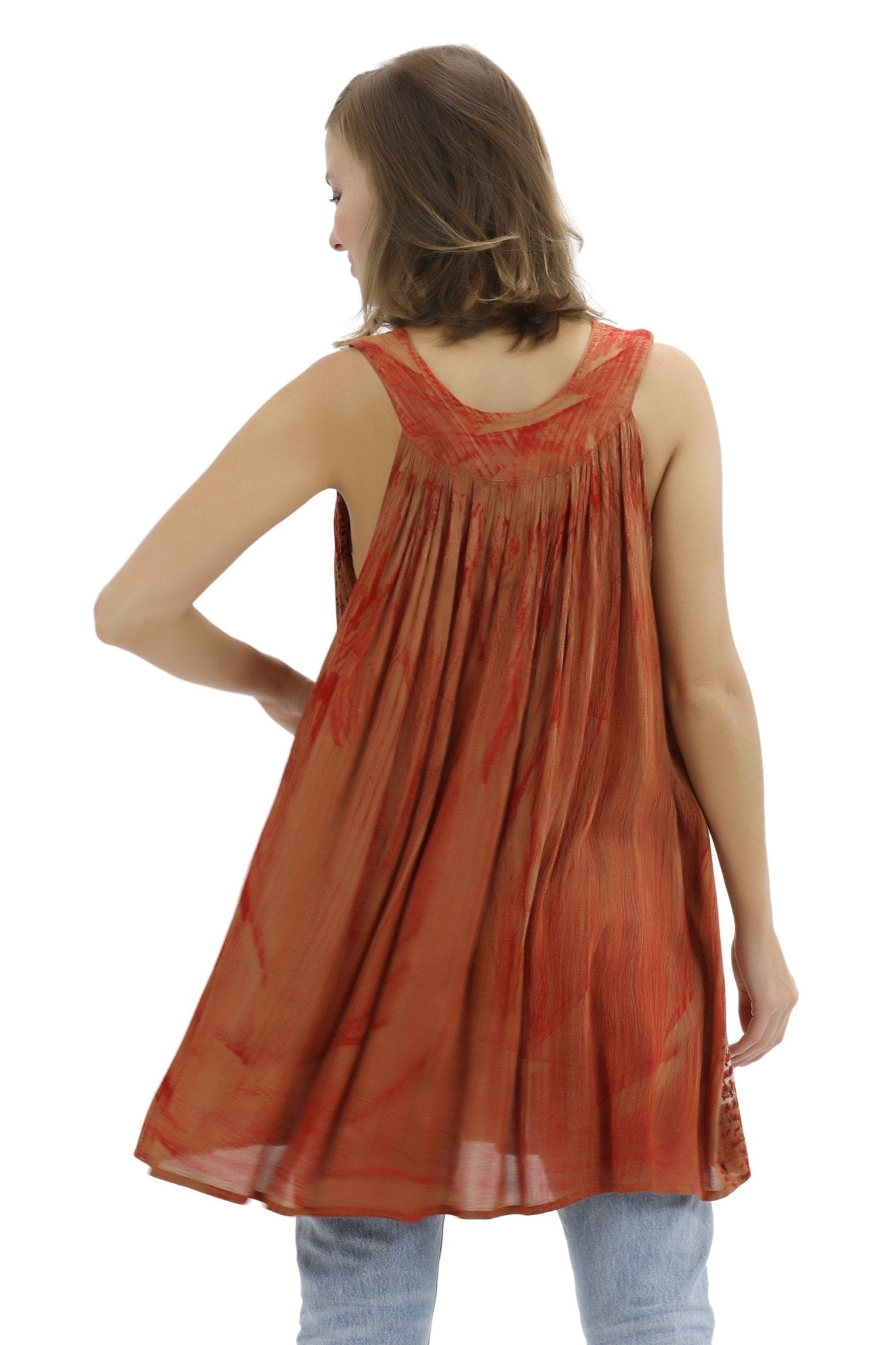 Batik Border Print V-Neck Tank Top 92 - Advance Apparels Inc
