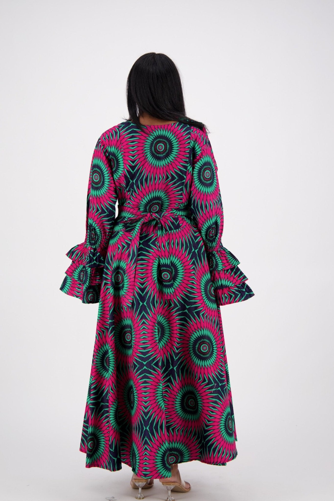 Advance Apparels Inc Bell Sleeve Wrap Dress 1624 248