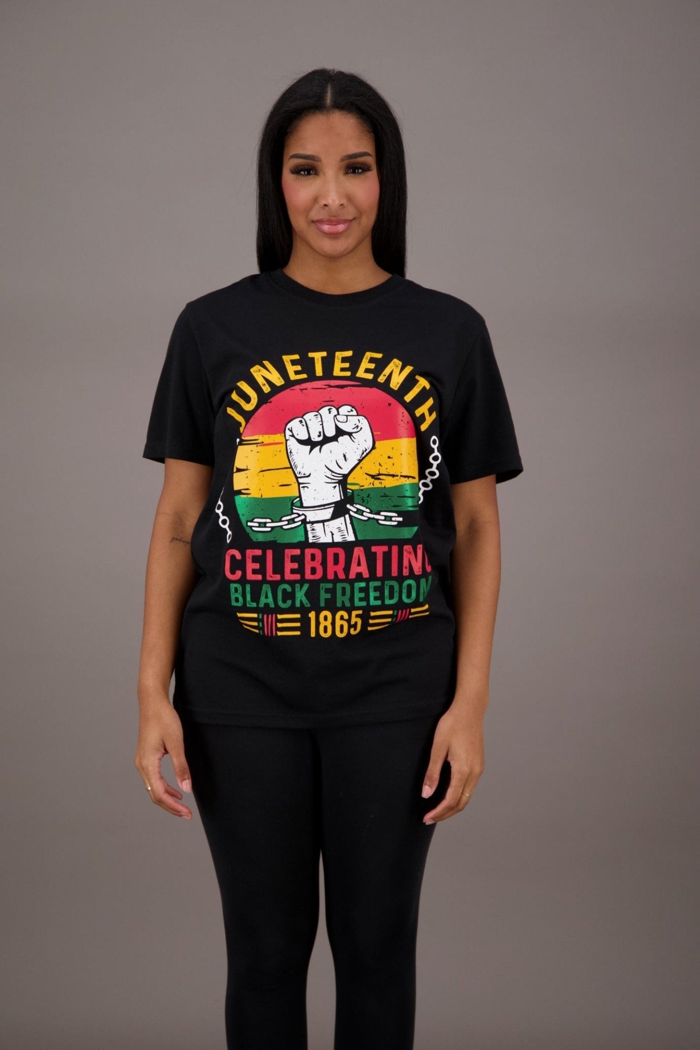 Black Freedom Fist Tee JT-2402 - Advance Apparels Inc