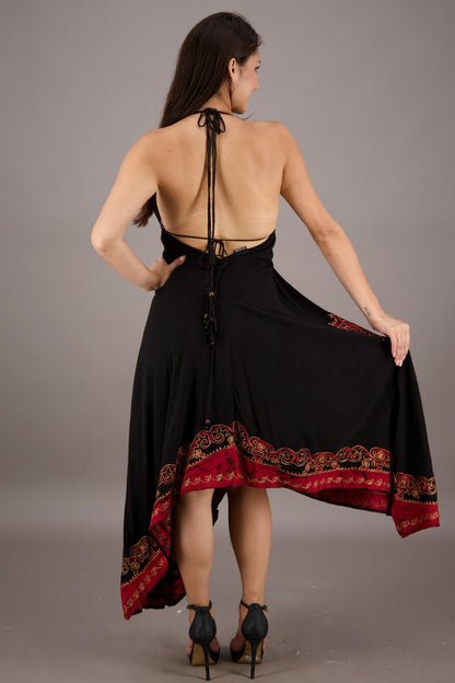 Black Halter Batik Dress 145720 - Advance Apparels Inc