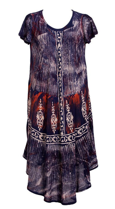 Block Print Batik Dress 17811 - Advance Apparels Inc