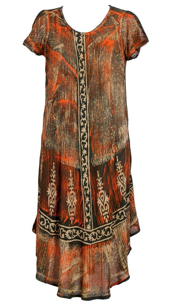 Block Print Batik Dress 17811 - Advance Apparels Inc