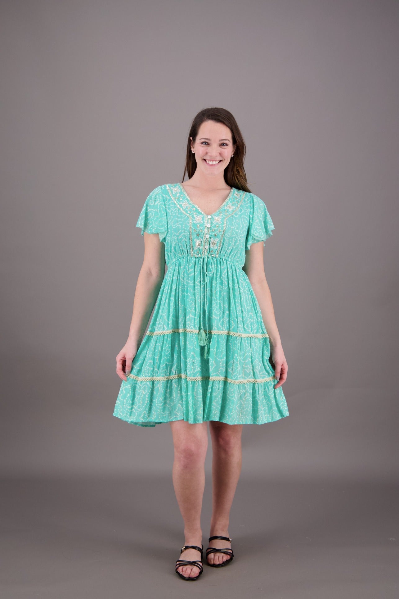 Boho Chic Trio Middy Dress 24931 C1 / L/XL Boho Chic Trio Middy Dress 24931 C1 / L/XL