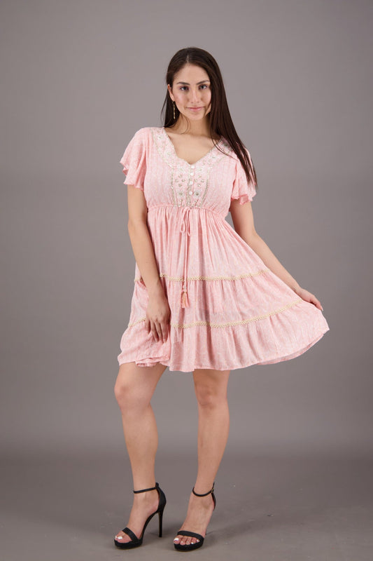 Boho Chic Trio Middy Dress 24931 - Advance Apparels Inc