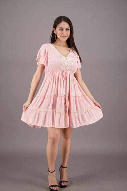 Boho Chic Trio Middy Dress 24931 - Advance Apparels Inc