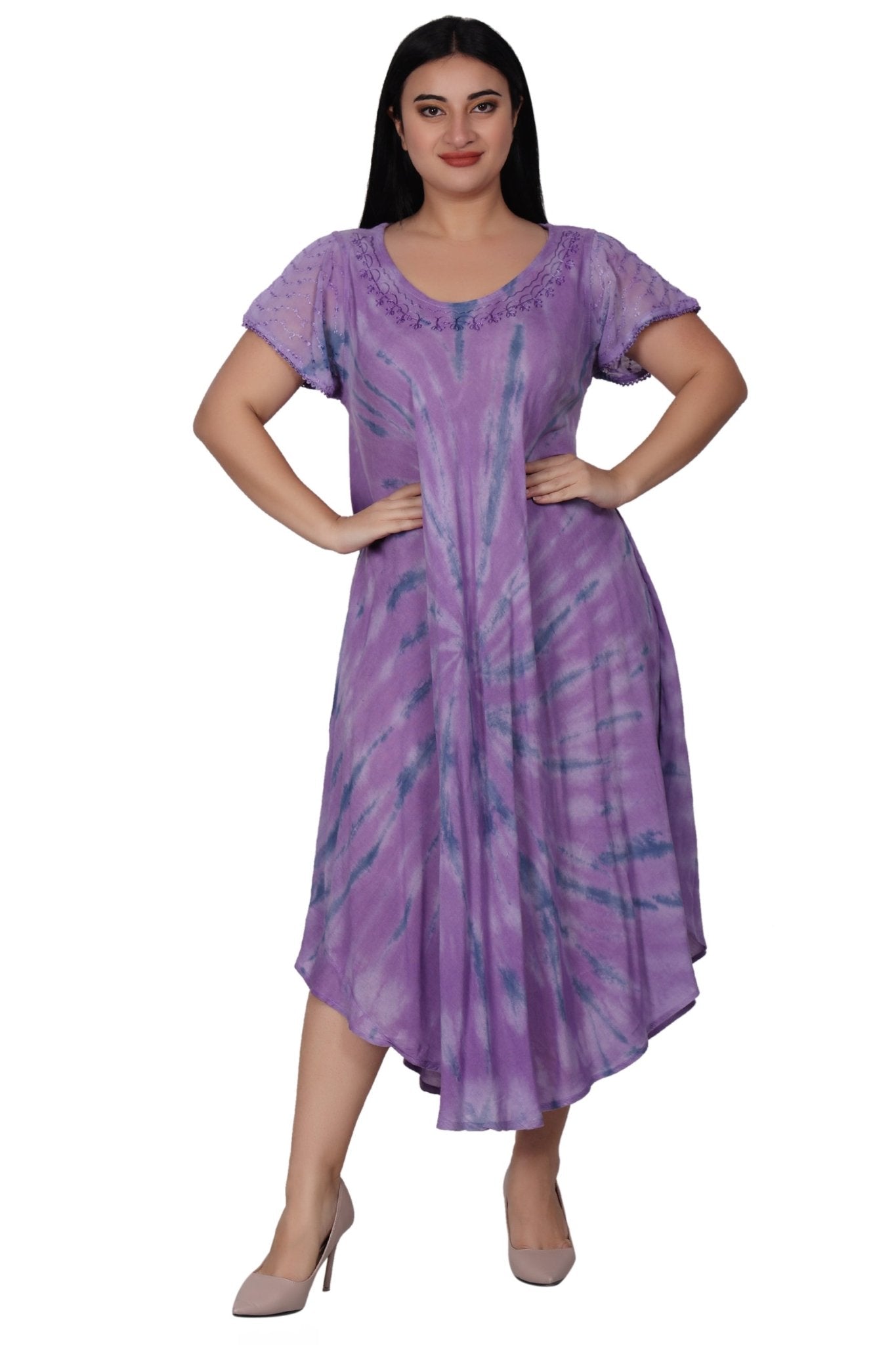 Cap Sleeve Tie Dye House Dress 522186SLV - Advance Apparels Inc