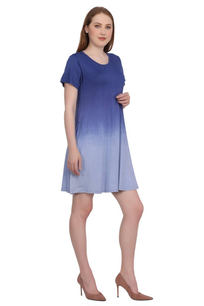 Cap Sleeve Tie Dye Ombre Dress 21460 - Advance Apparels Inc