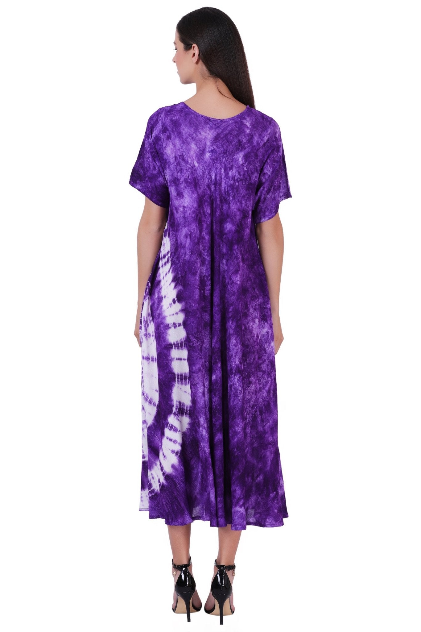 Capri Long Length Tie Dye Dress w/ Sleeves 522101 - Advance Apparels Inc