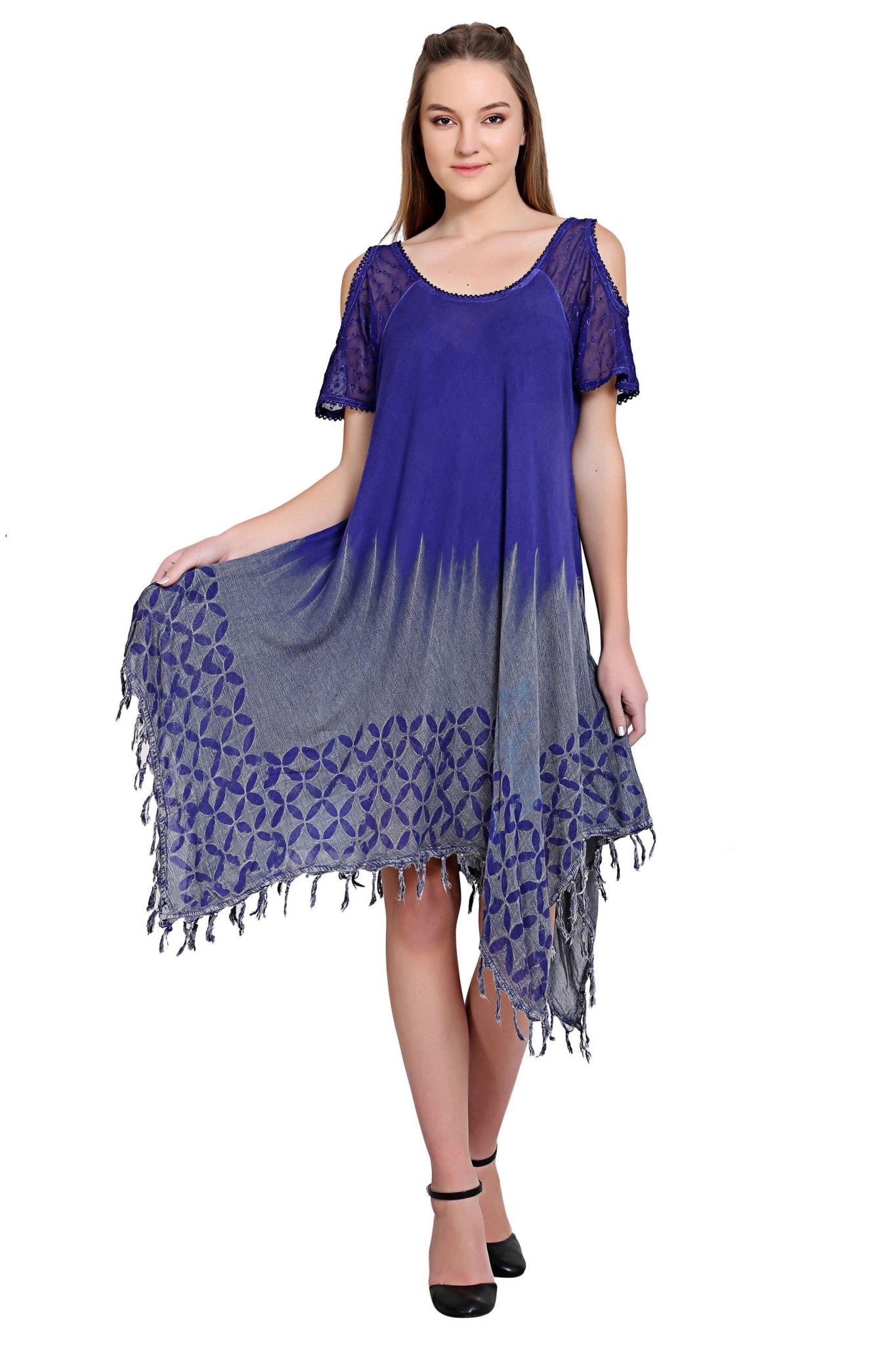 blue and purple tie dye dress MIRAGE Tie Dye Dress, S-4XL, Plus Styel