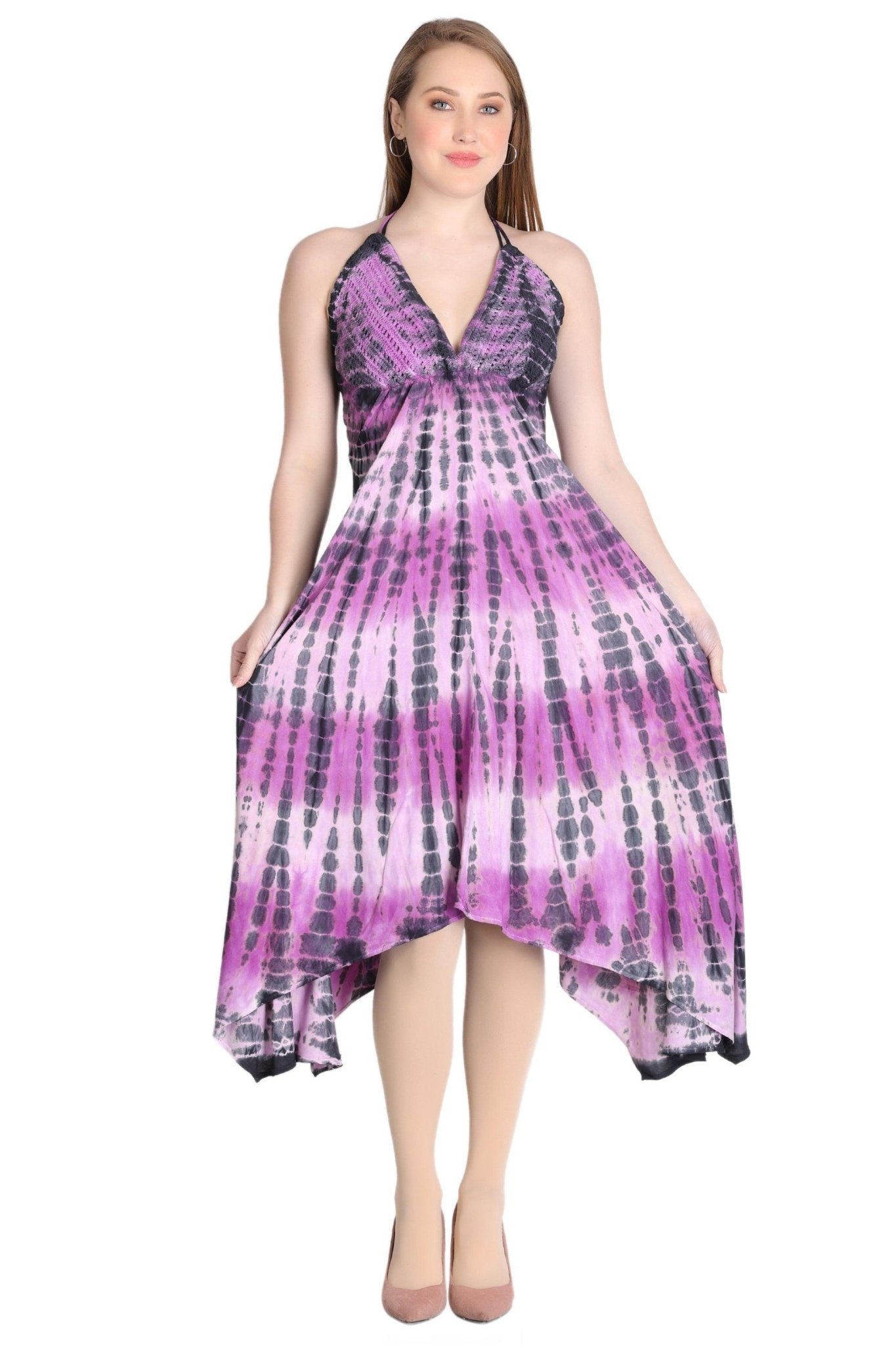 pink and purple tie dye dress Festival Skirt/ Dress (2XL) Purple Turtle Tie Dyes