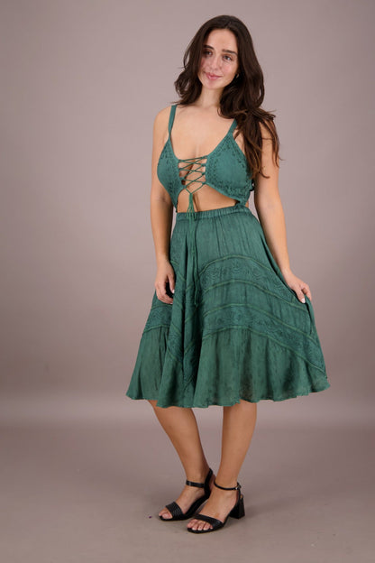 Cutout Renaissance Dress ADS - 24338 - Advance Apparels Inc